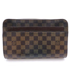 Louis Vuitton Damier Saint Second Case Pouch Brown Leather