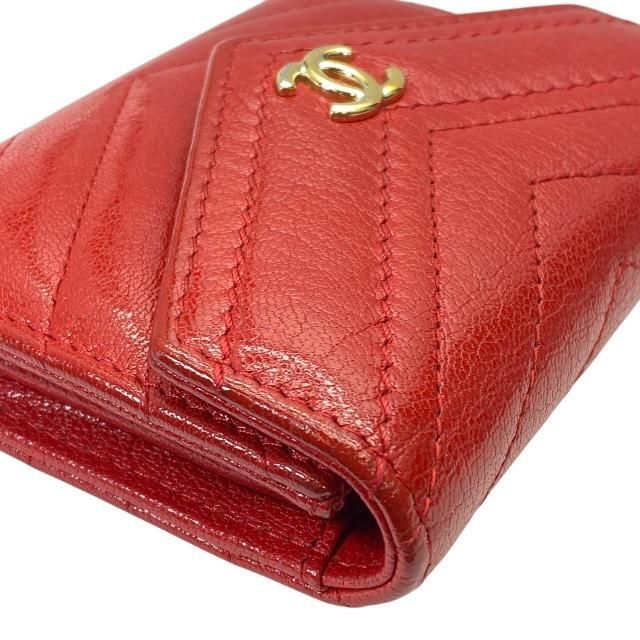Chanel Chevron V Stitch Coin Case Purse Compact Wallet Mini — view 3