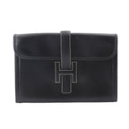 Hermes Jige PM Clutch Box Calf Black