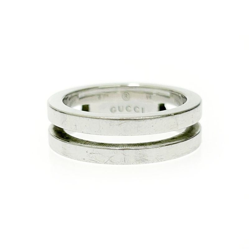 Gucci Silver Logo Double Line Ring 5.6 g 925 Engraved — view 2