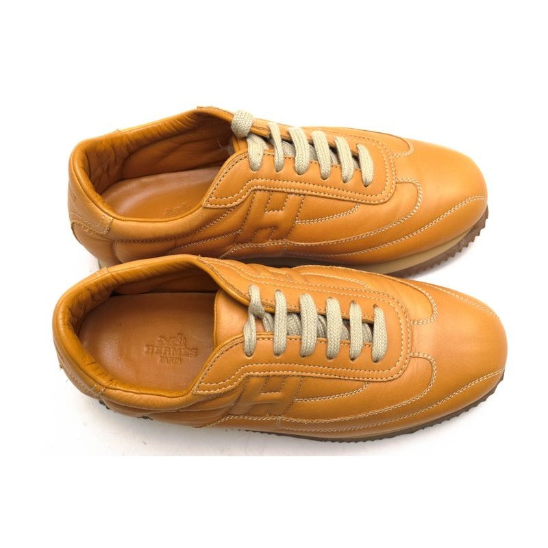 Hermes Shoes Sneakers Low Cut Women Leather Beige Quick — view 5