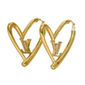 Louis Vuitton Single Earring Book le Reil Heart Foreign Love GM Hoop Metal Gold