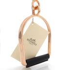 Hermes Equestre GM Necklace PG Pink Gold Black Leather Same As Box — view 2