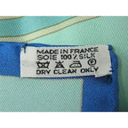Hermes an Gre du Vent Carre 90 Silk Scarf Shawl Light Blue — view 4
