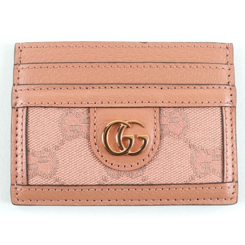 Gucci Leather GG Canvas Pattern Card Case Pass Pink Box Storage — view 2