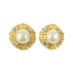 Chanel Vintage Earrings White