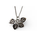 Christian Dior Necklace Heart Motif Logo Silver
