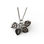 Christian Dior Necklace Heart Motif Logo Silver