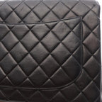 Chanel Shoulder Bag Big Quilted 30 Single Flap Black Lambskin — view 7