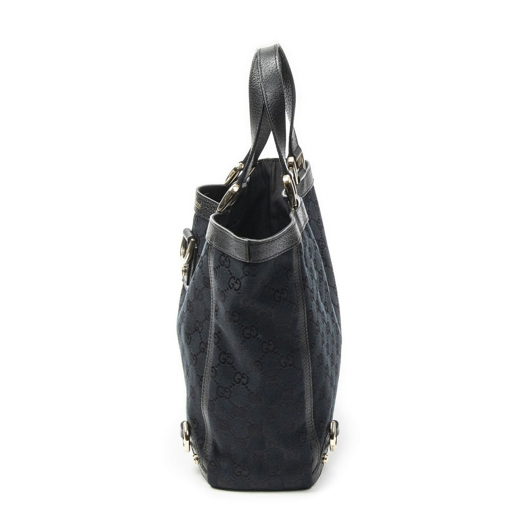 Gucci Small Abbey Dring Tote Black GG Canvas — view 3