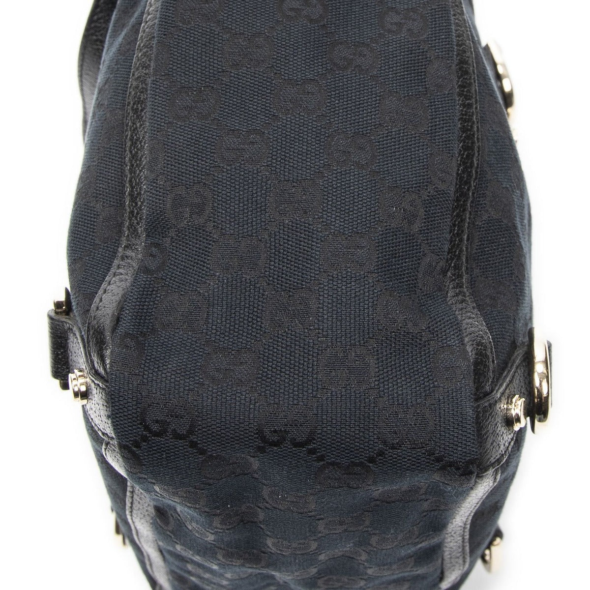 Gucci Small Abbey Dring Tote Black GG Canvas — view 7