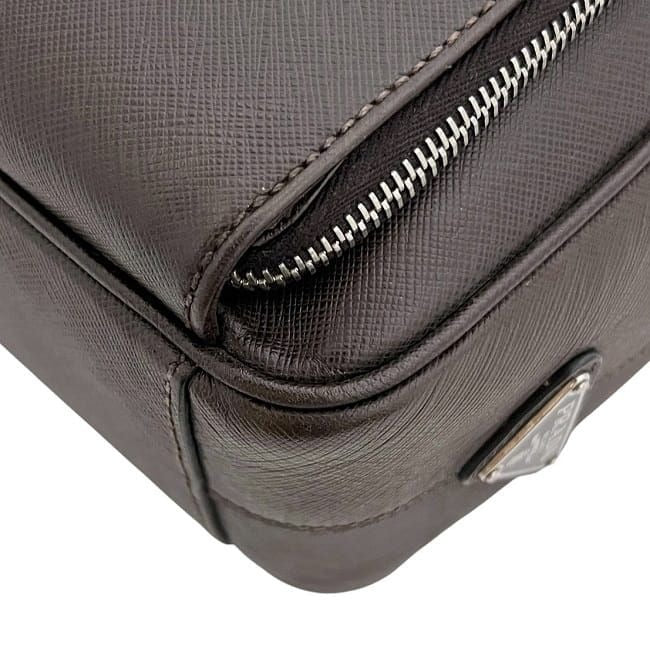 Prada Messenger Bag Brown Shoulder Saffiano — view 2