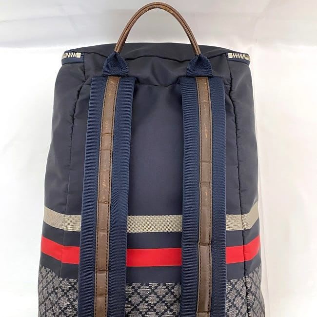 Gucci Backpack Navy Gray Diamante — view 6
