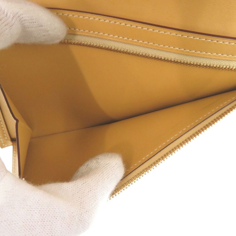 Hermes Bearn Souffle Vota Delacto Paille Gold Hardware Engraved A Long — view 6