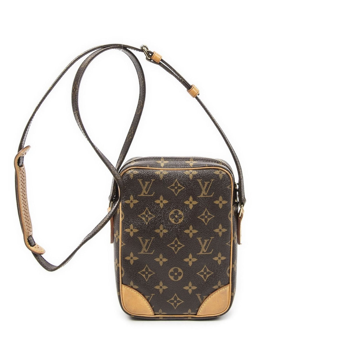 Louis Vuitton Danube Brown Monogram Canvas Shoulder Bag — view 5