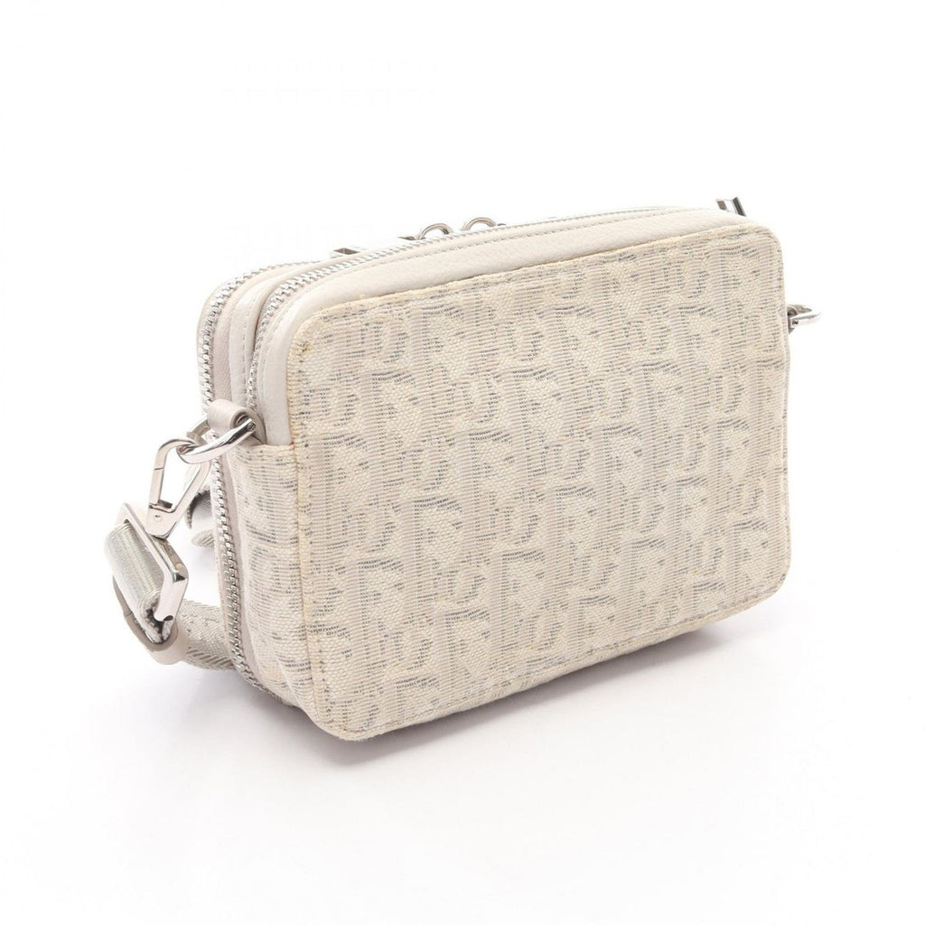 Dior Christian Shoulder Bag White Ivory Canvas B — view 2