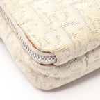 Dior Christian Shoulder Bag White Ivory Canvas B — view 5