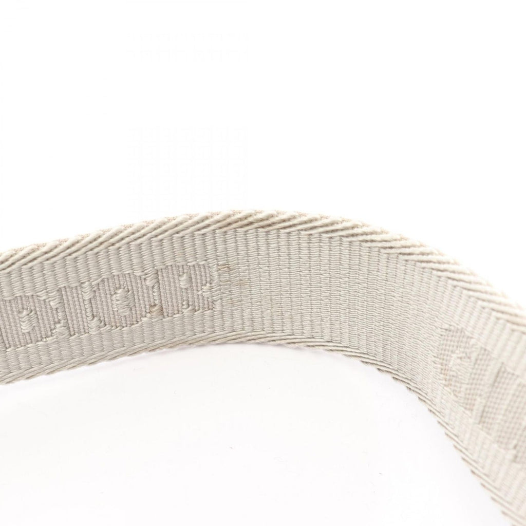 Dior Christian Shoulder Bag White Ivory Canvas B — view 6