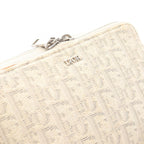 Dior Christian Shoulder Bag White Ivory Canvas B — view 8