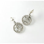 Chanel Earrings Silver Coco Mark Circle — view 2