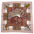 Hermes Scarf Silk Carre 90 le Tarot Card Pink — view 2