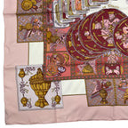 Hermes Scarf Silk Carre 90 le Tarot Card Pink — view 5