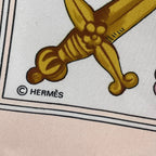Hermes Scarf Silk Carre 90 le Tarot Card Pink — view 8