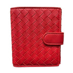 Bottega Veneta Red Leather Bifold Wallet
