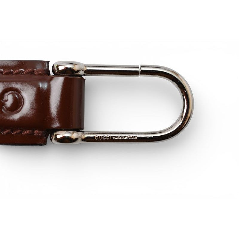Gucci Key Ring Holder Vintage 042 1569 Silver Brown