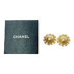 Chanel GP Faux Pearl 95 a Coco Mark Earrings Gold — view 2