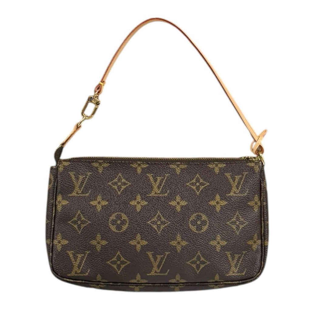 Louis Vuitton Pochette Monogram Handbag Canvas Brown — view 3