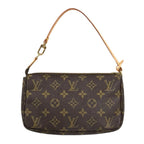 Louis Vuitton Pochette Monogram Handbag Canvas Brown — view 3