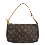 Louis Vuitton Pochette Monogram Handbag Canvas Brown