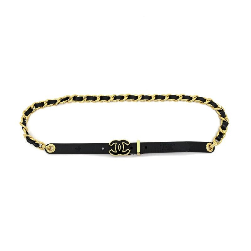 Chanel Chain Belt Black Gdhardware Aaa436 Coco Mark 70 28 — view 2