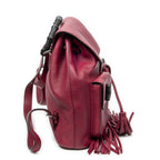 Gucci Bamboo Backpack Tassel Raspberry Pink Grain Calfskin Leather — view 4
