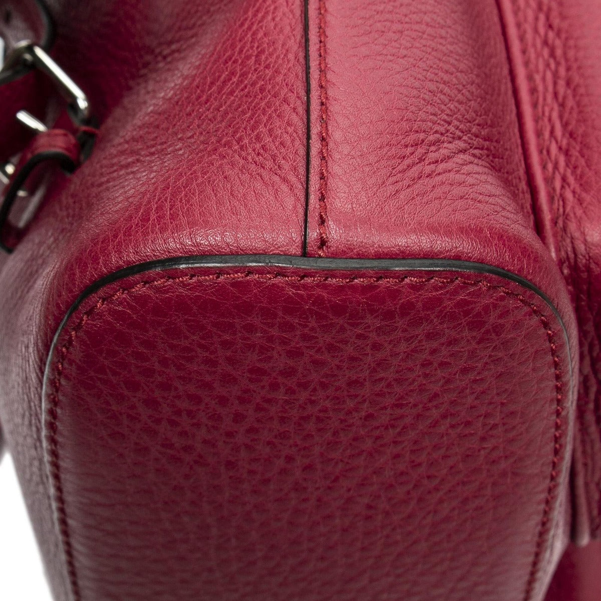 Gucci Bamboo Backpack Tassel Raspberry Pink Grain Calfskin Leather — view 7