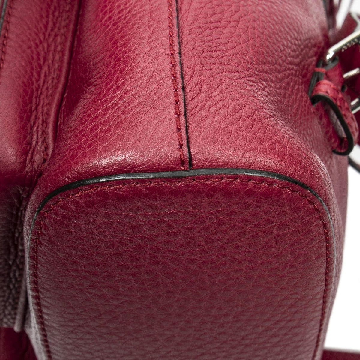 Gucci Bamboo Backpack Tassel Raspberry Pink Grain Calfskin Leather — view 8