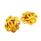 Chanel Earrings Vintage CC Logo Gold Plated — view 2