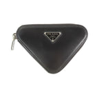 Prada Shoulder Mini Bag Chain Pouch Coin Case Leather Black