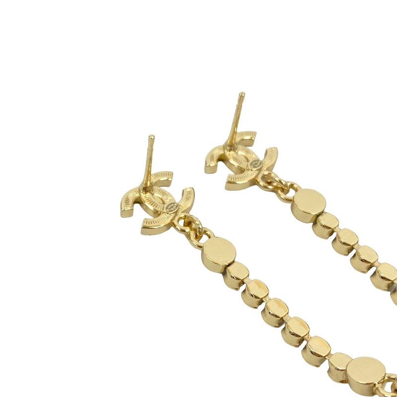 Chanel Perfume Bottle Swing Earrings Coco Mark Faux Pearl 23BS — view 4