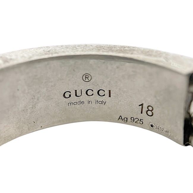 Gucci Ring Silver Green Never — view 8