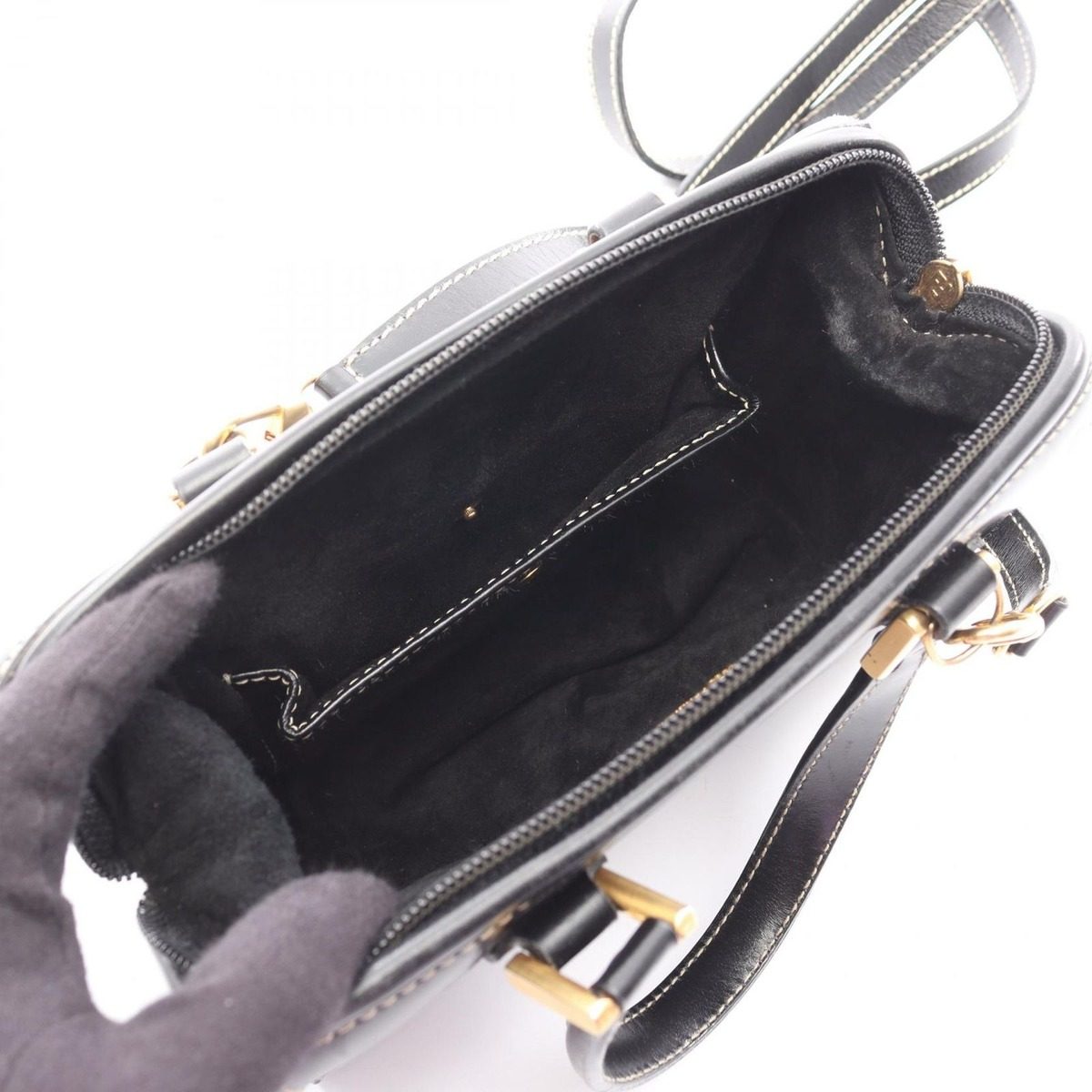 Fendi Handbag Black Leather 2-Way Shoulder — view 3