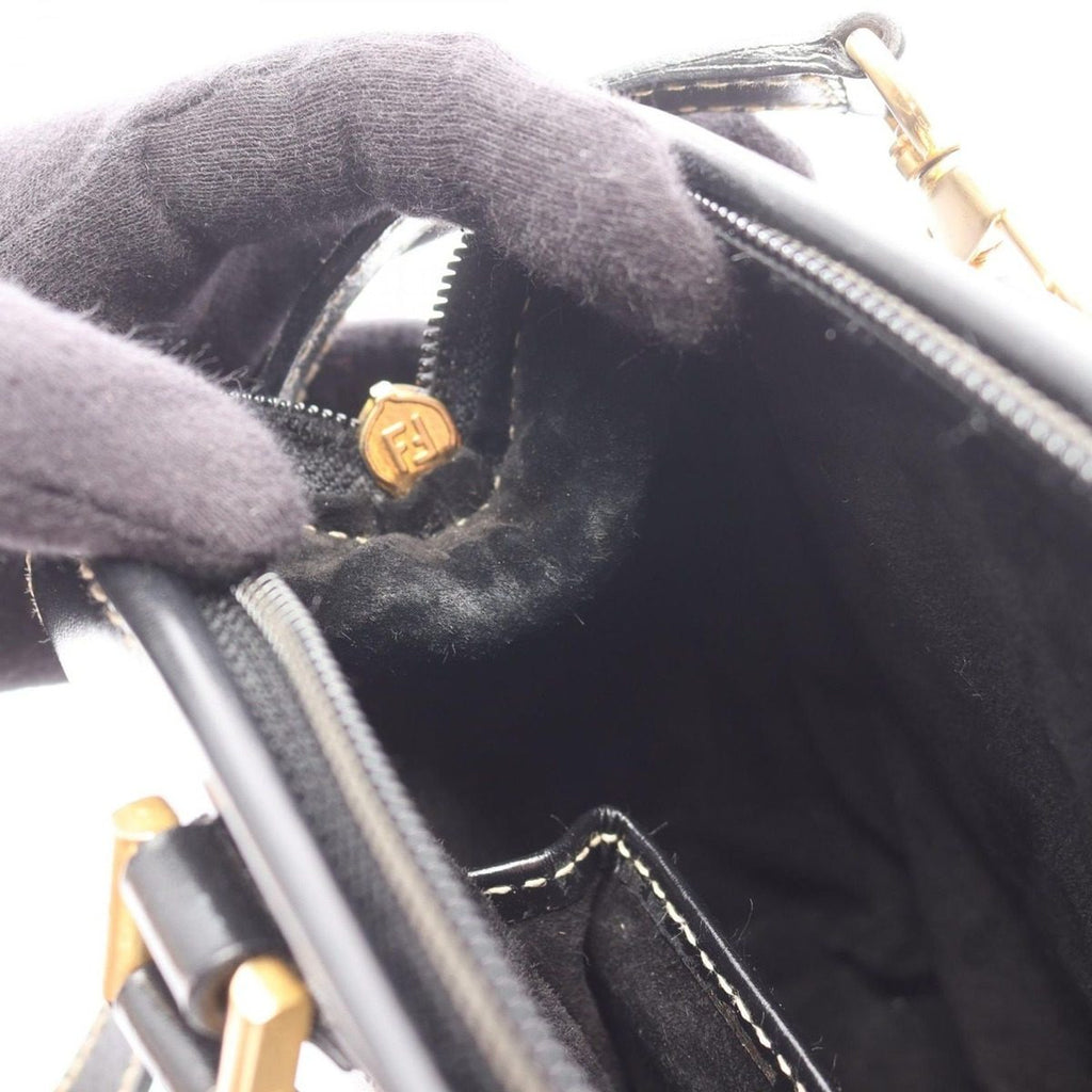 Fendi Handbag Black Leather 2-Way Shoulder — view 5