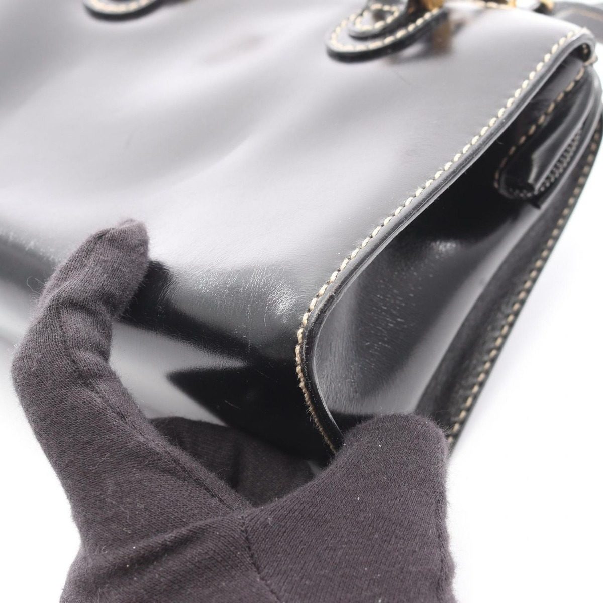 Fendi Handbag Black Leather 2-Way Shoulder — view 8