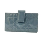 Christian Dior Lady Jasmine Card Case Cannage Holder Patent Calfskin