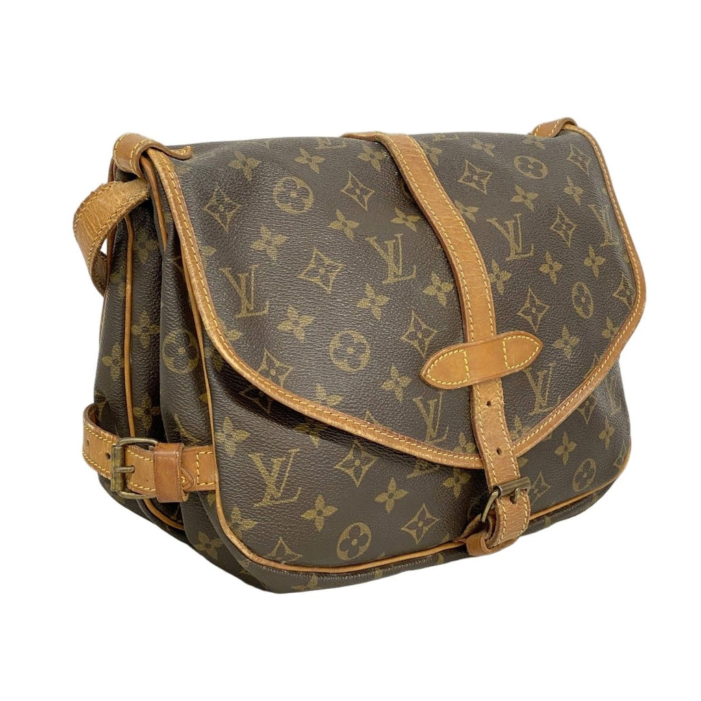 Louis Vuitton Shoulder Bag Monogram Saumur 30 Brown — view 2