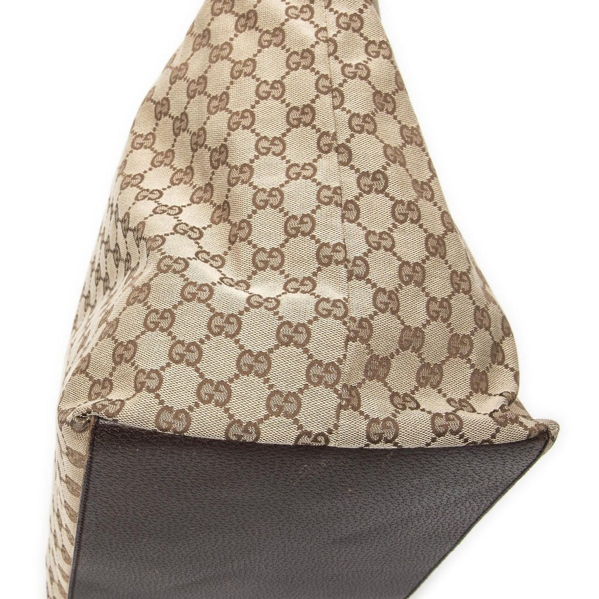 Gucci Large Web Shopping Tote Beige Brown GG Canvas — view 7