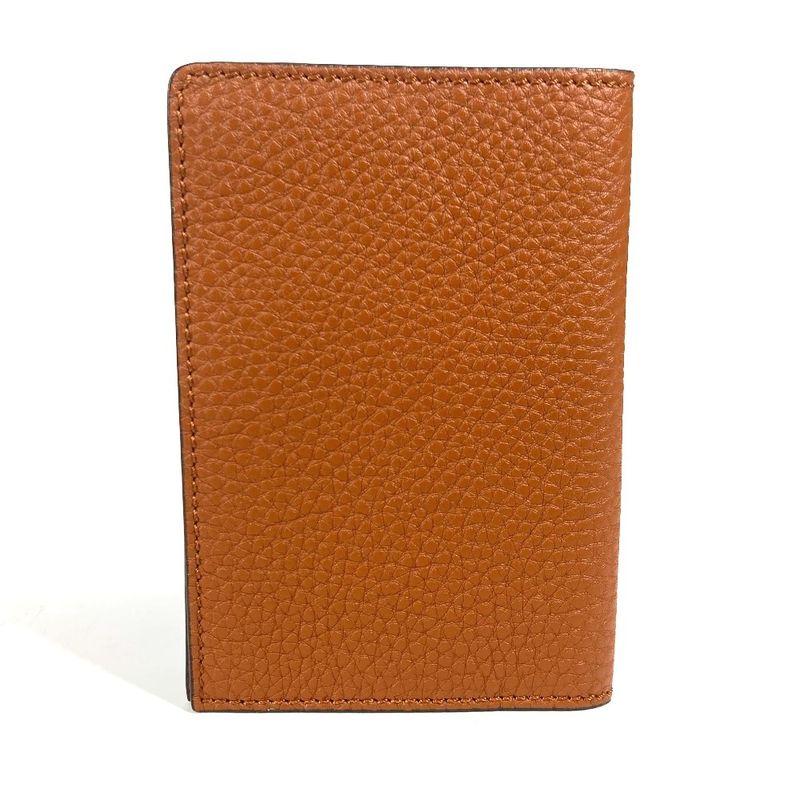 Fendi Pass Port Case with Logo Leather Brown — view 2