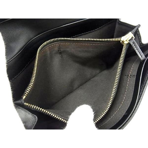 Fendi Wallet Zucchino Black Canvas Leather Bifold — view 6