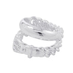 Hermes Ring Book le Series Inflexible Silver 55